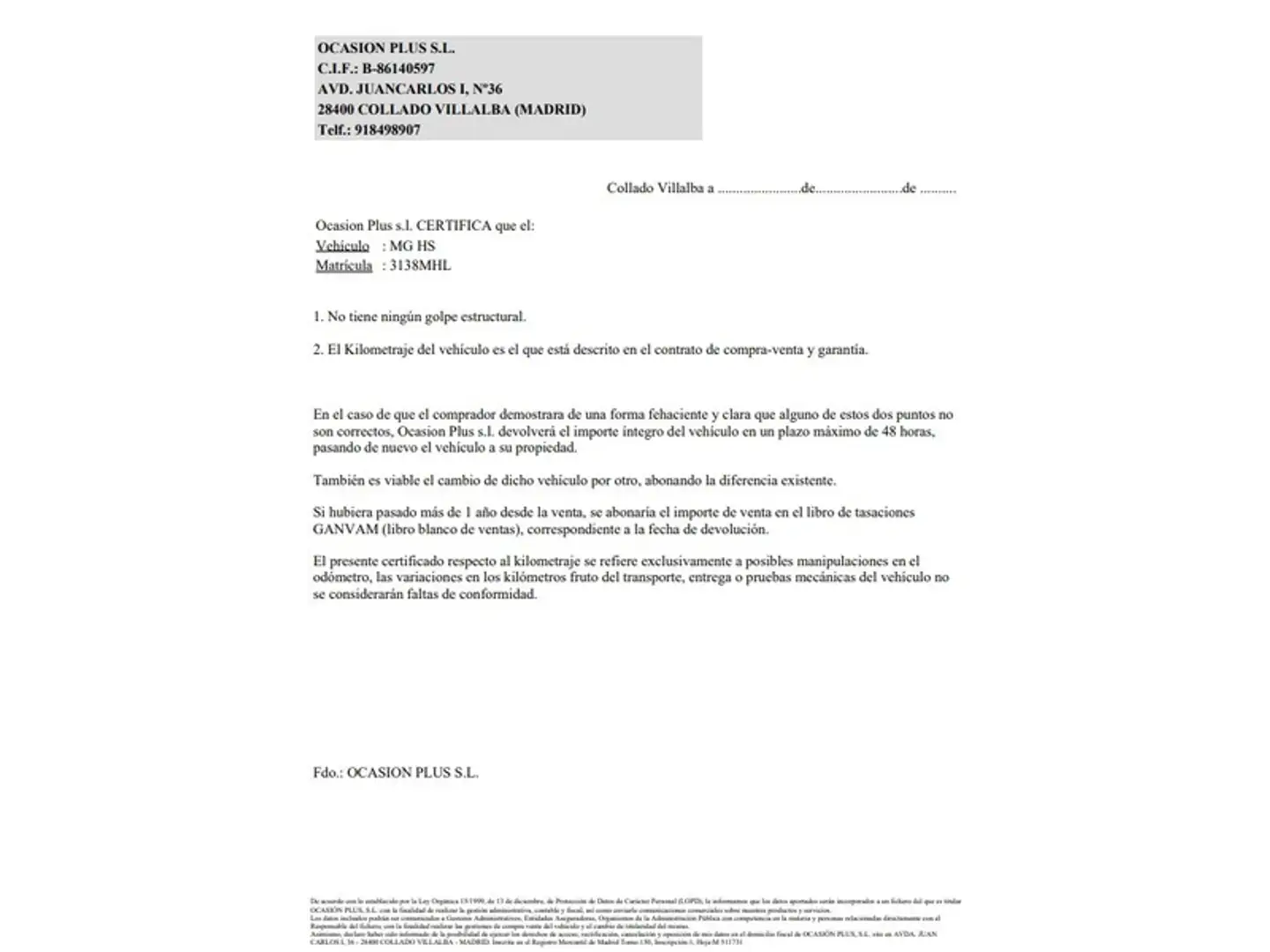 Certificado