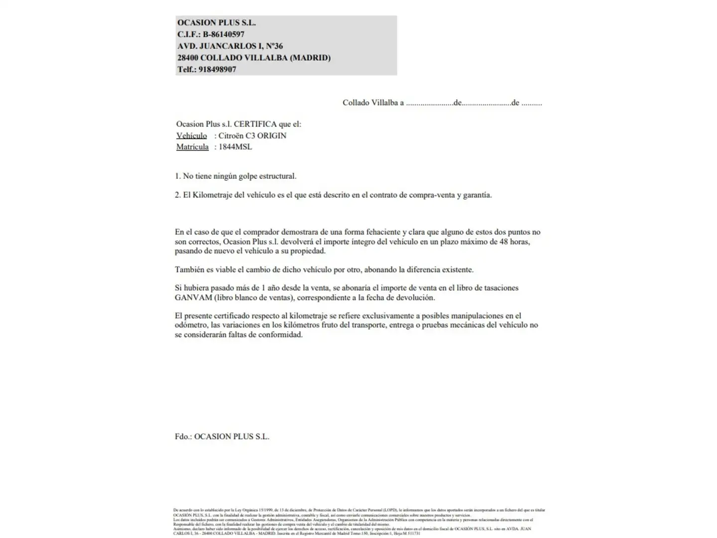 Certificado