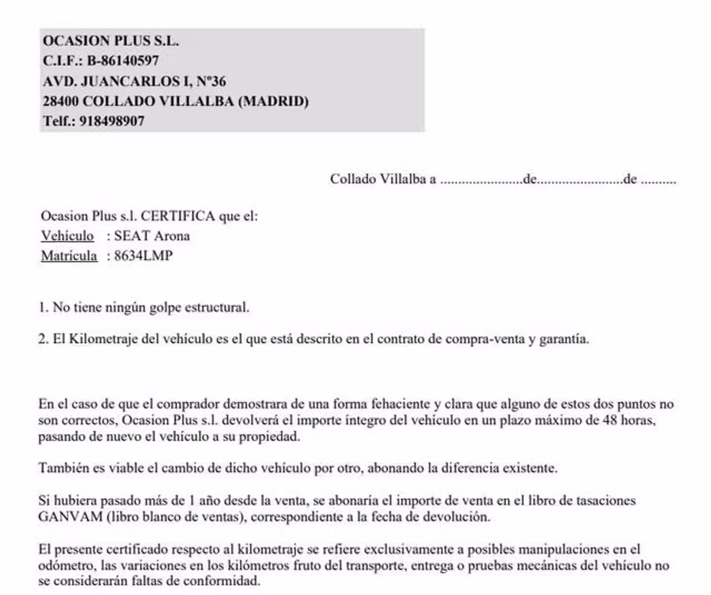Certificado