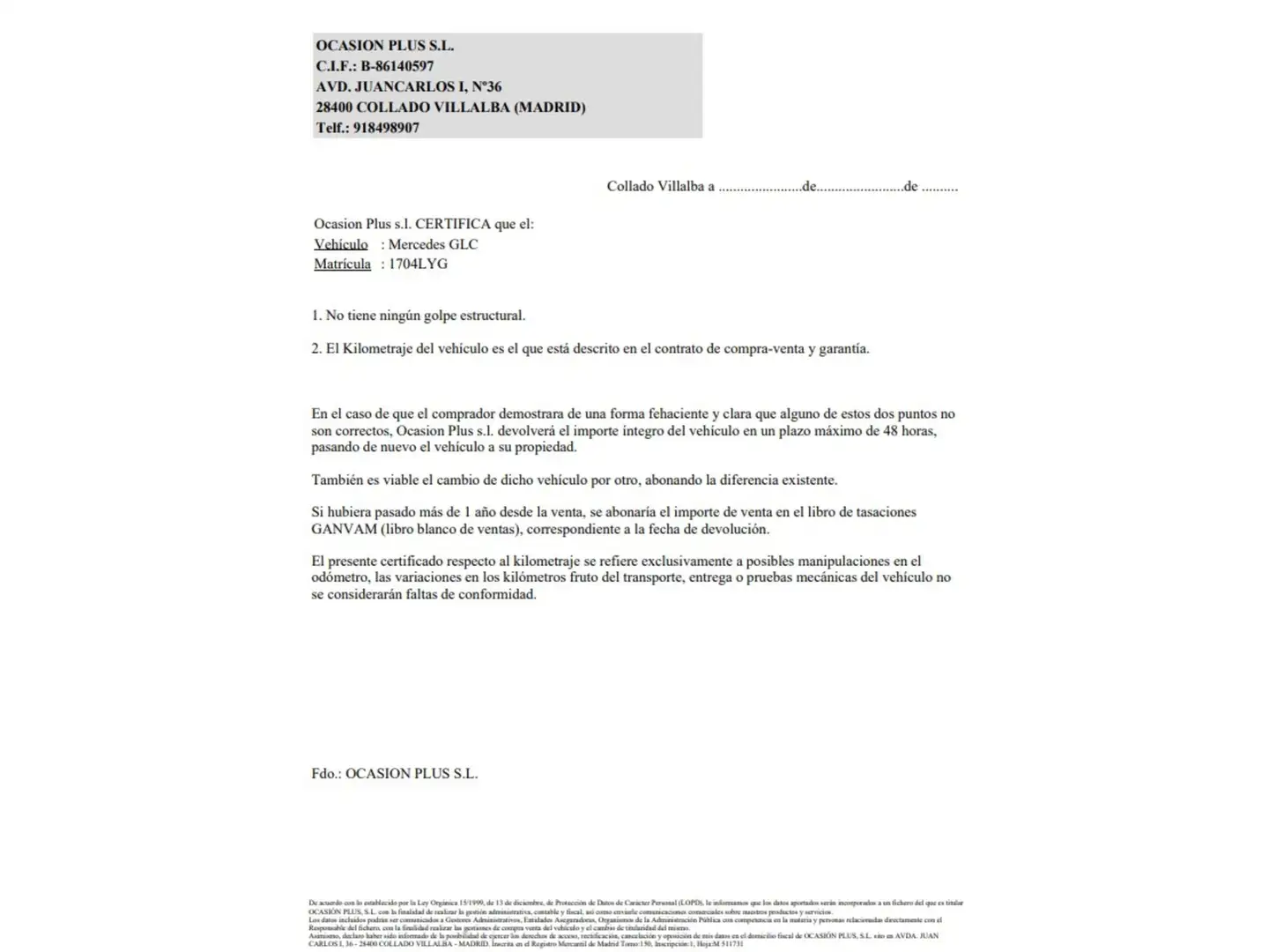 Certificado