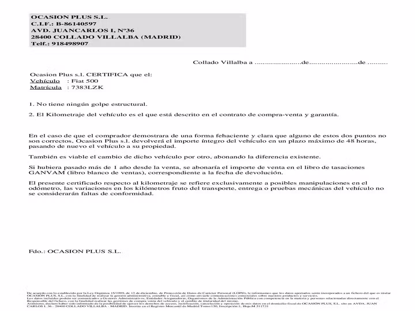Certificado