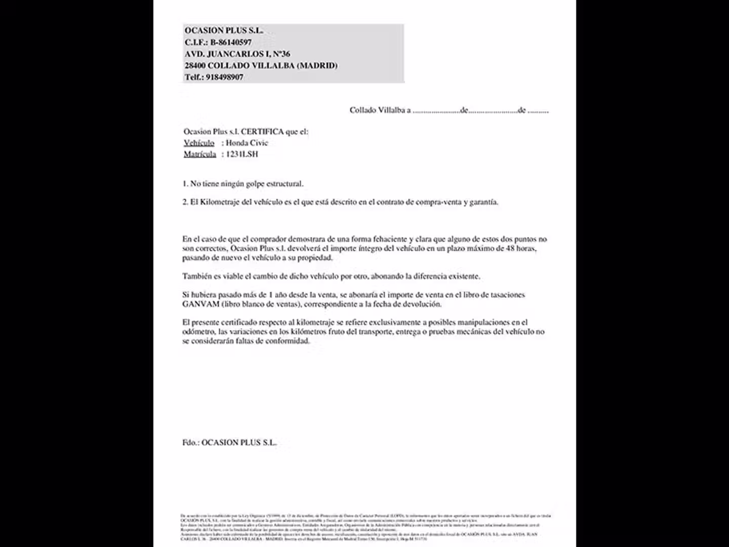 Certificado