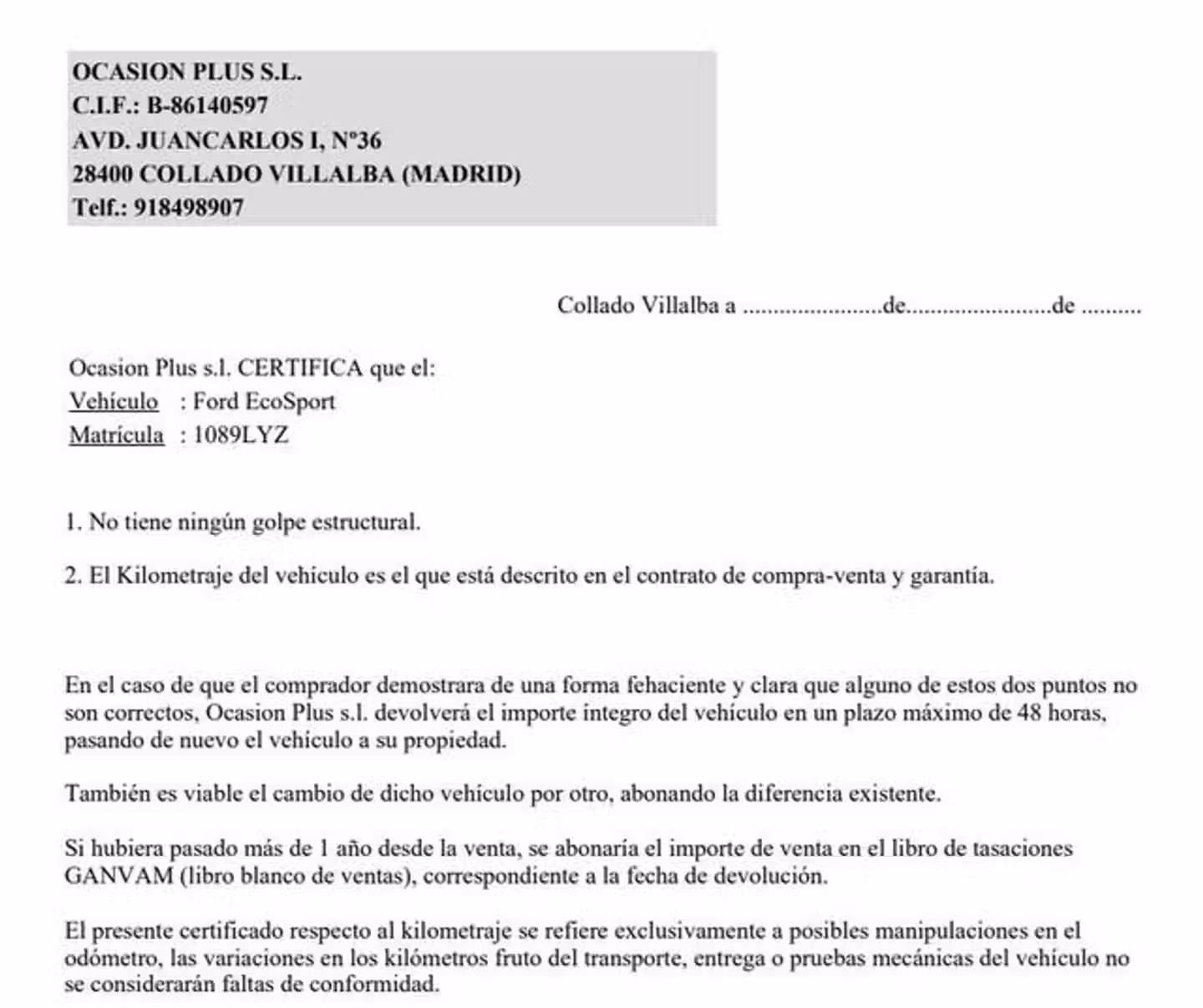 Certificado