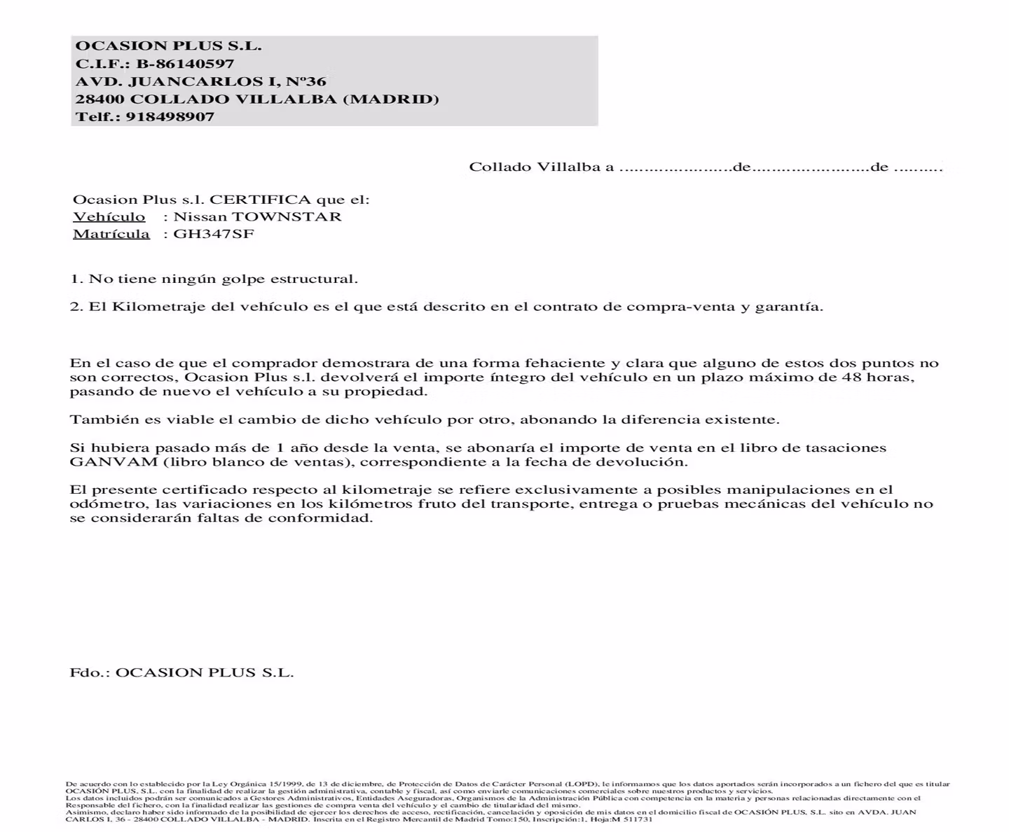 Certificado