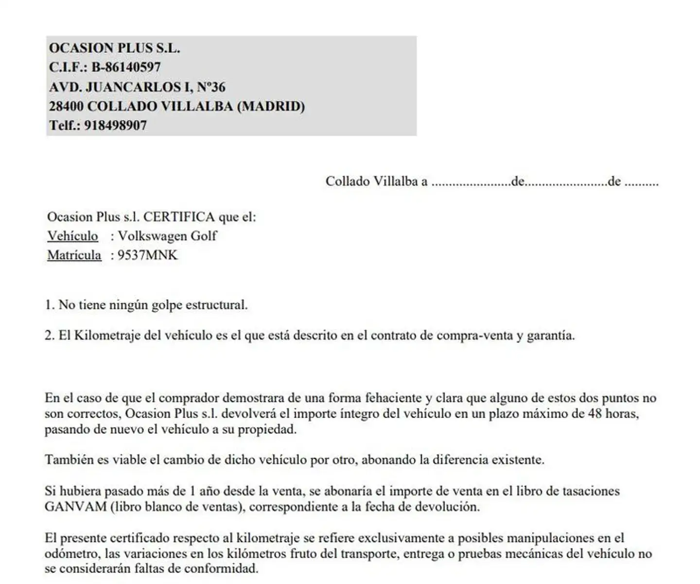 Certificado