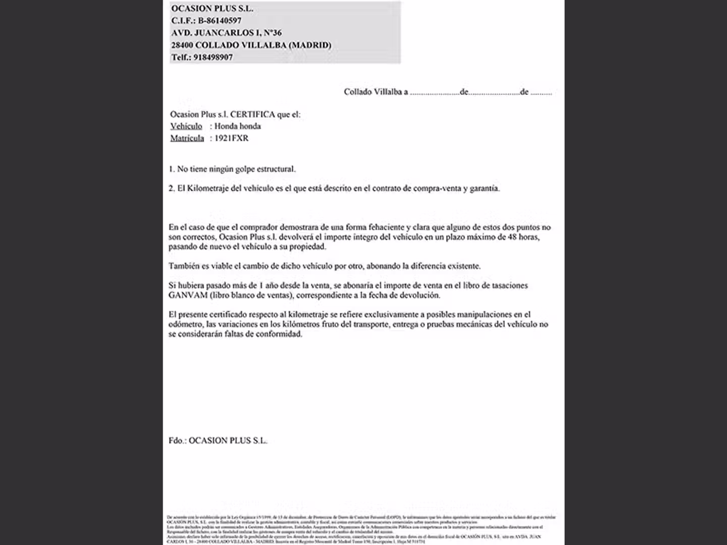 Certificado