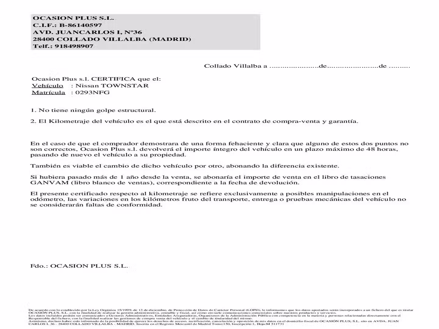 Certificado