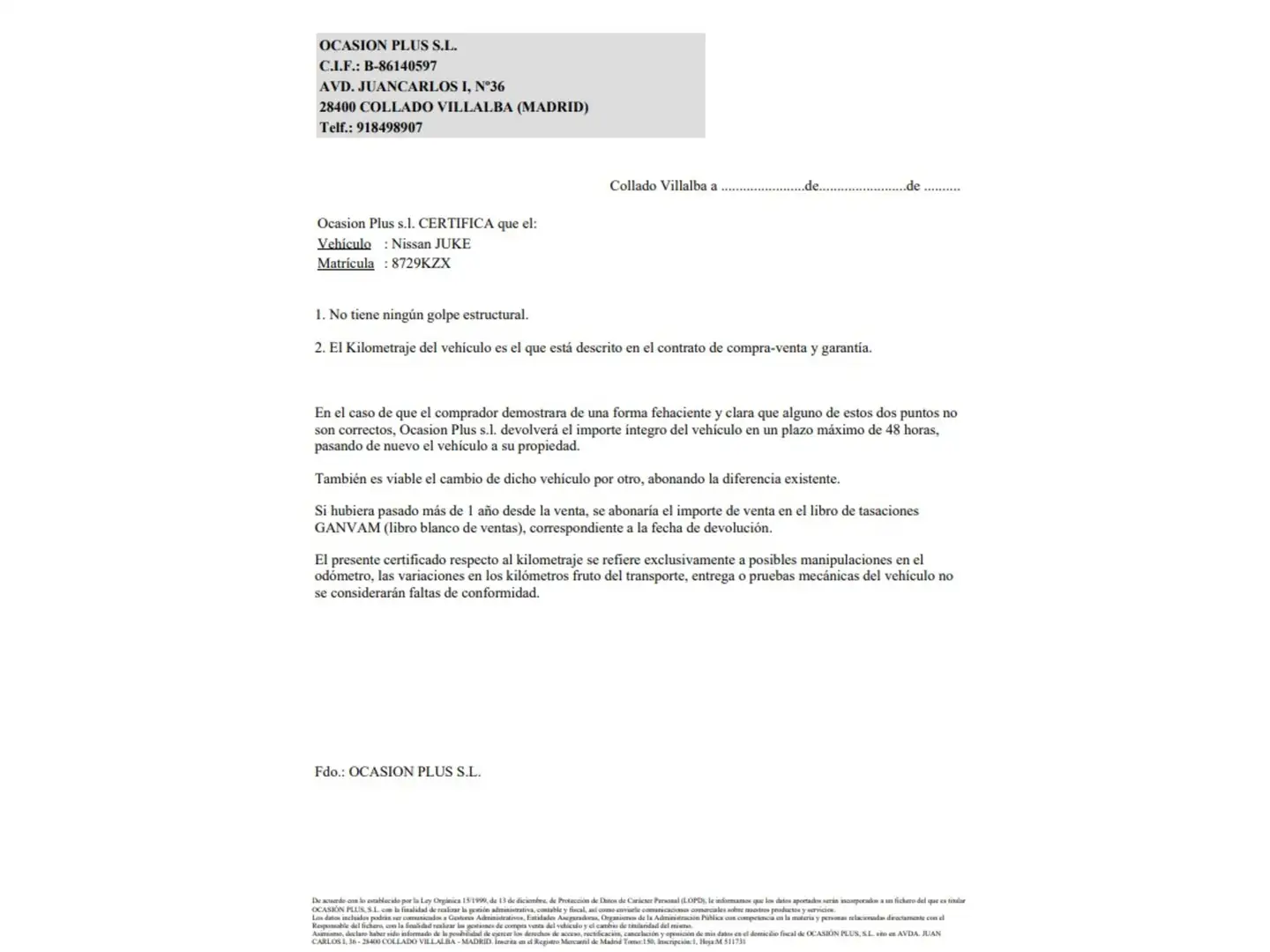 Certificado