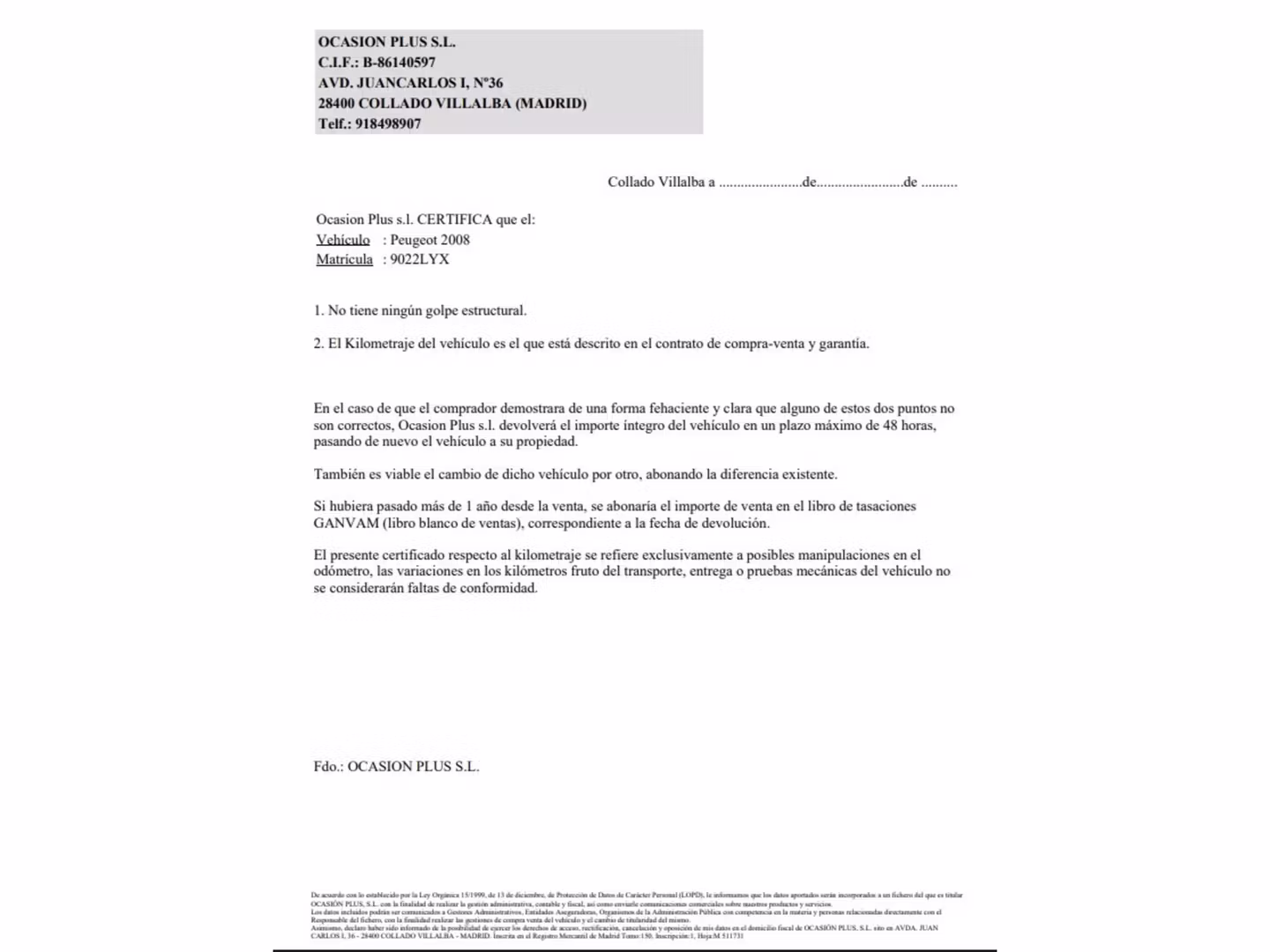 Certificado
