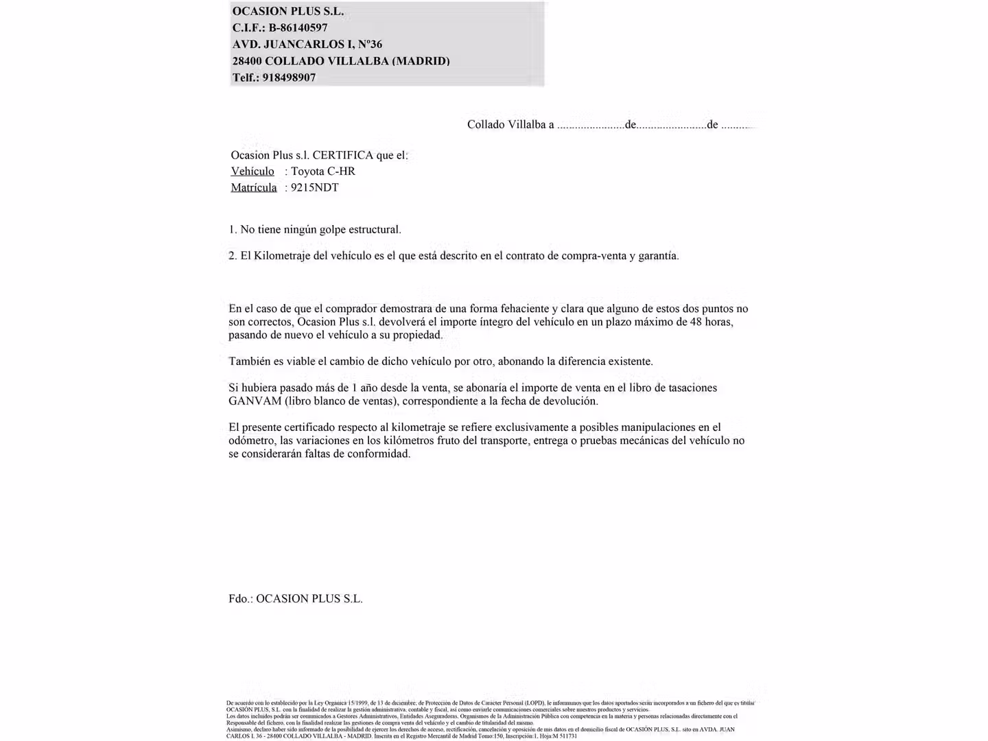 Certificado