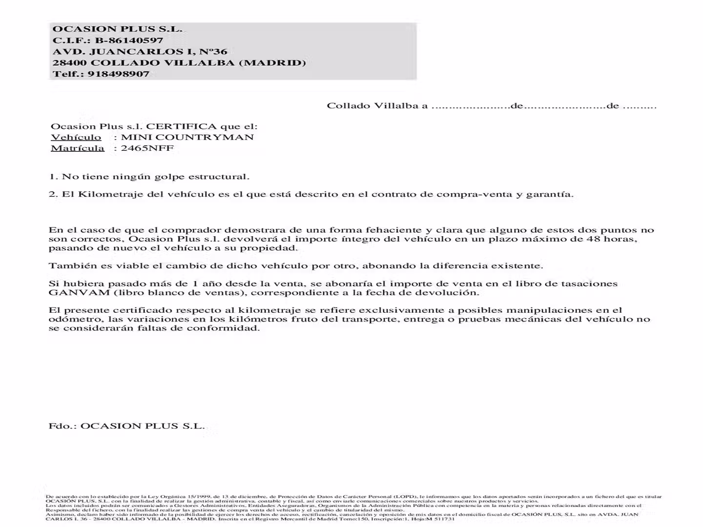 Certificado
