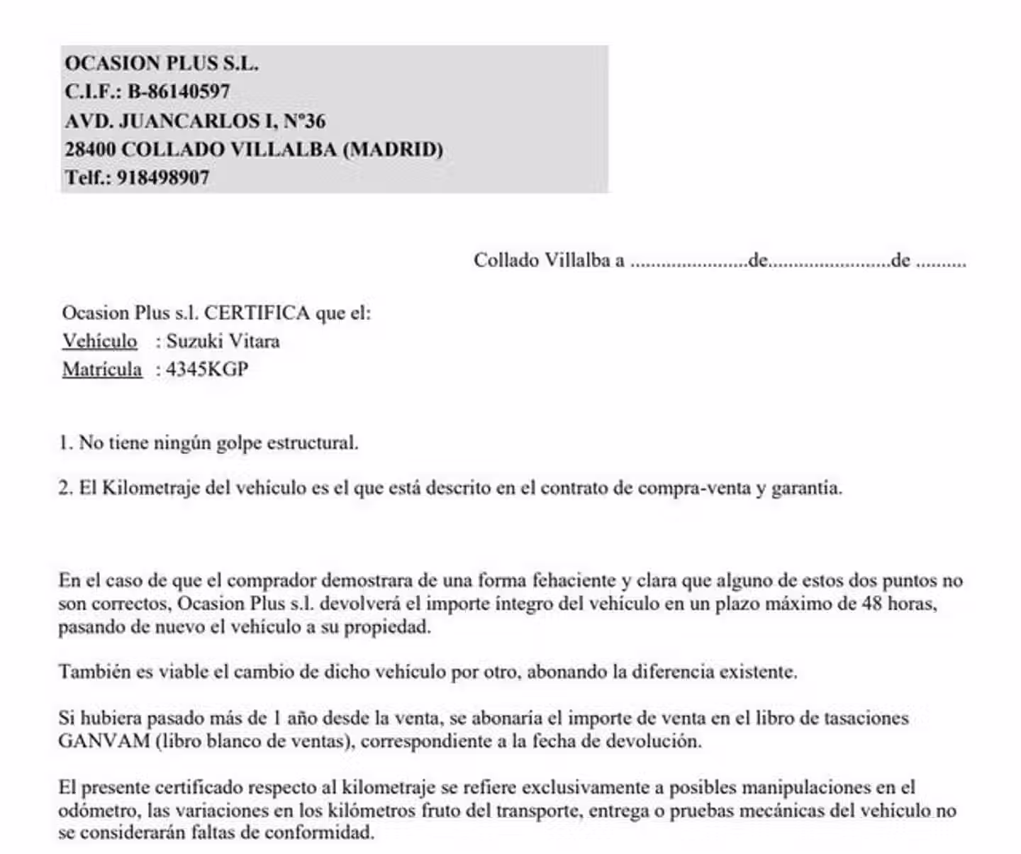 Certificado