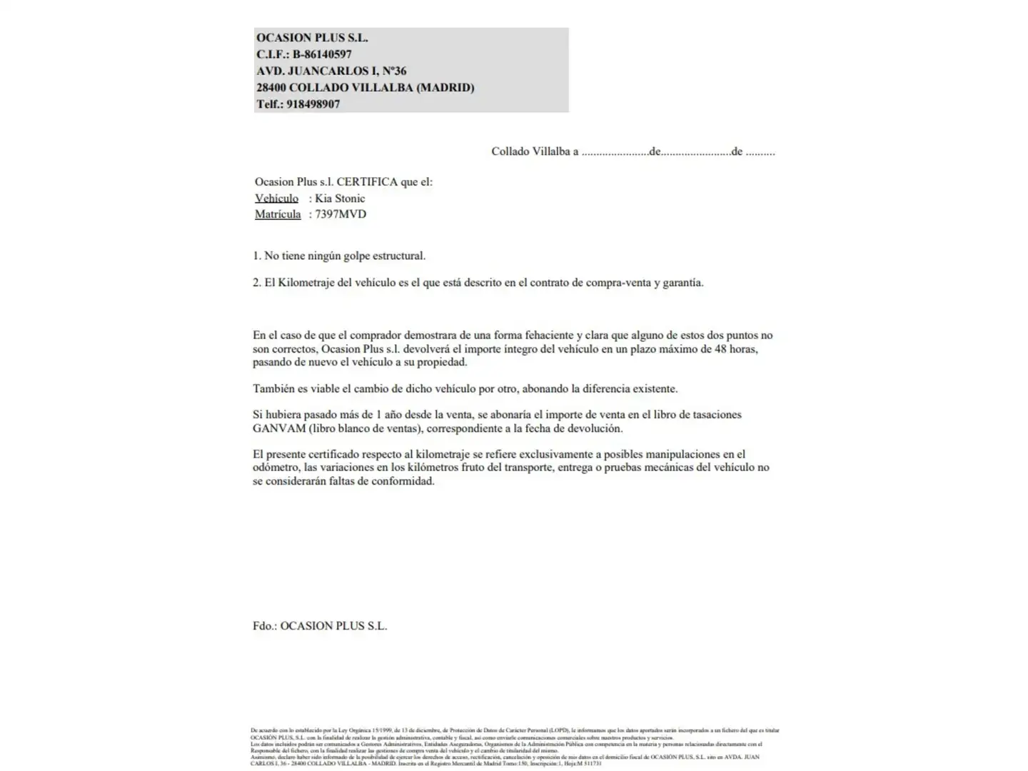 Certificado