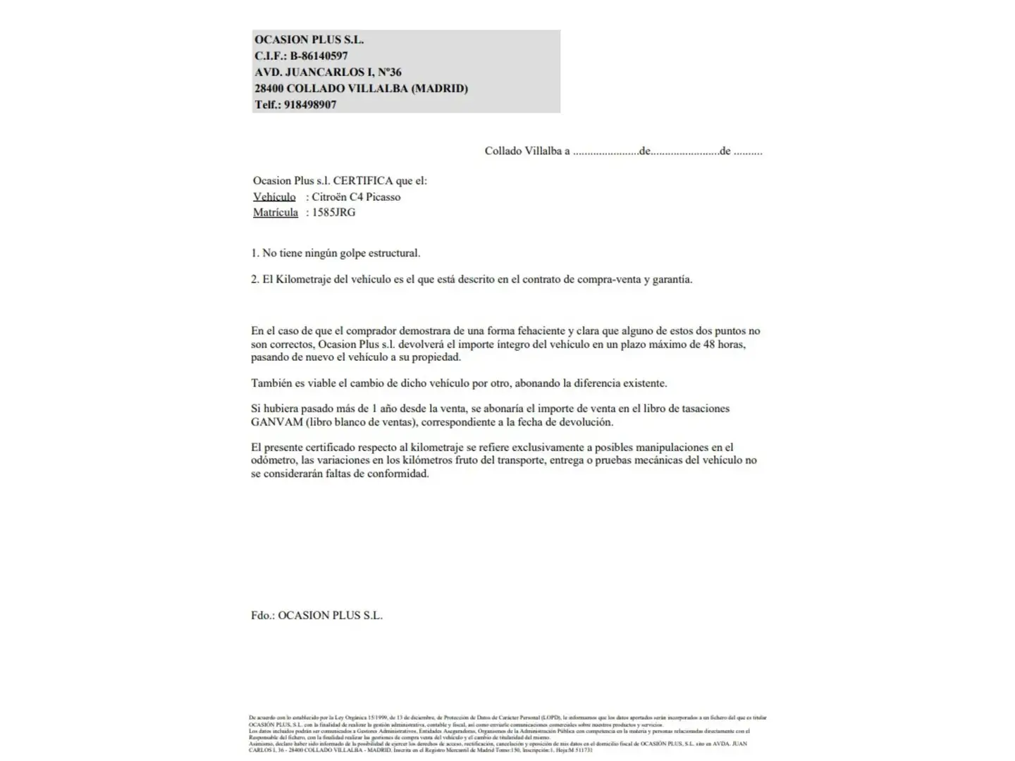 Certificado