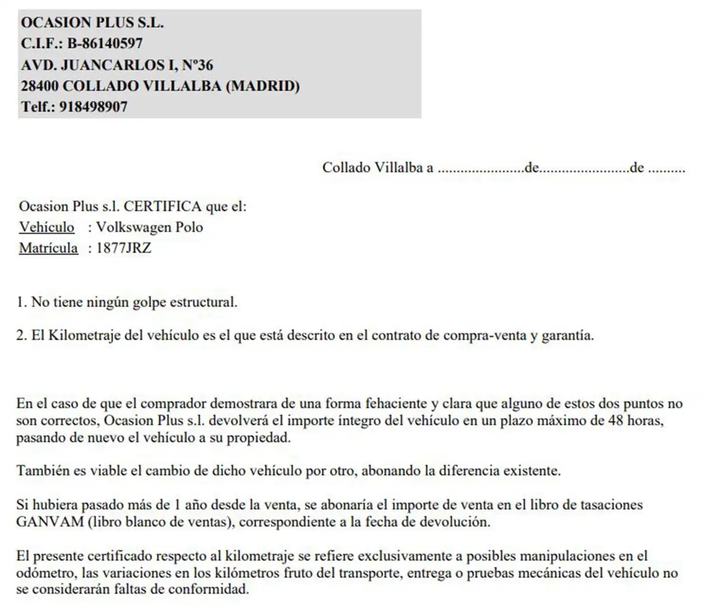 Certificado