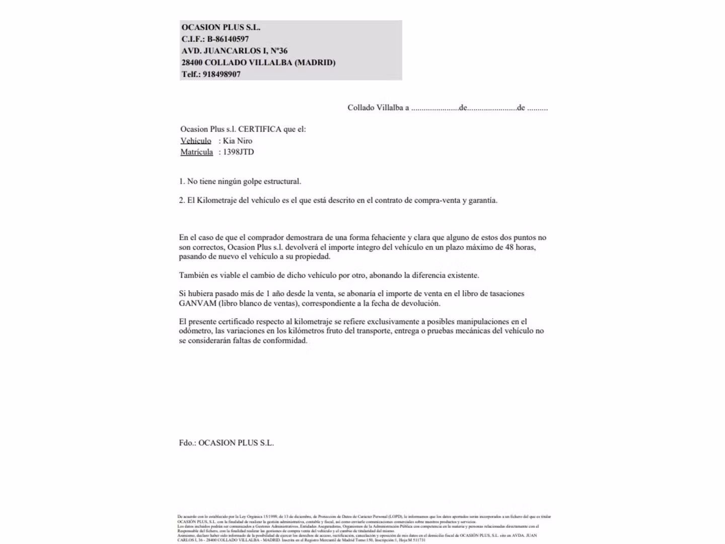 Certificado