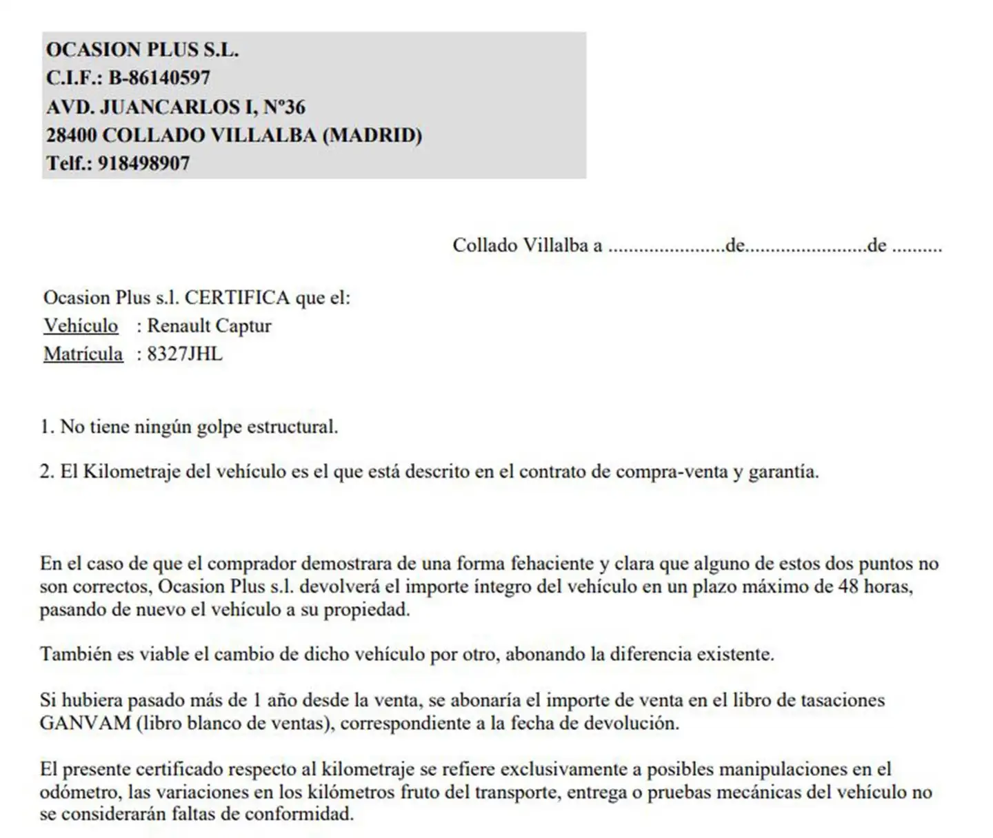 Certificado
