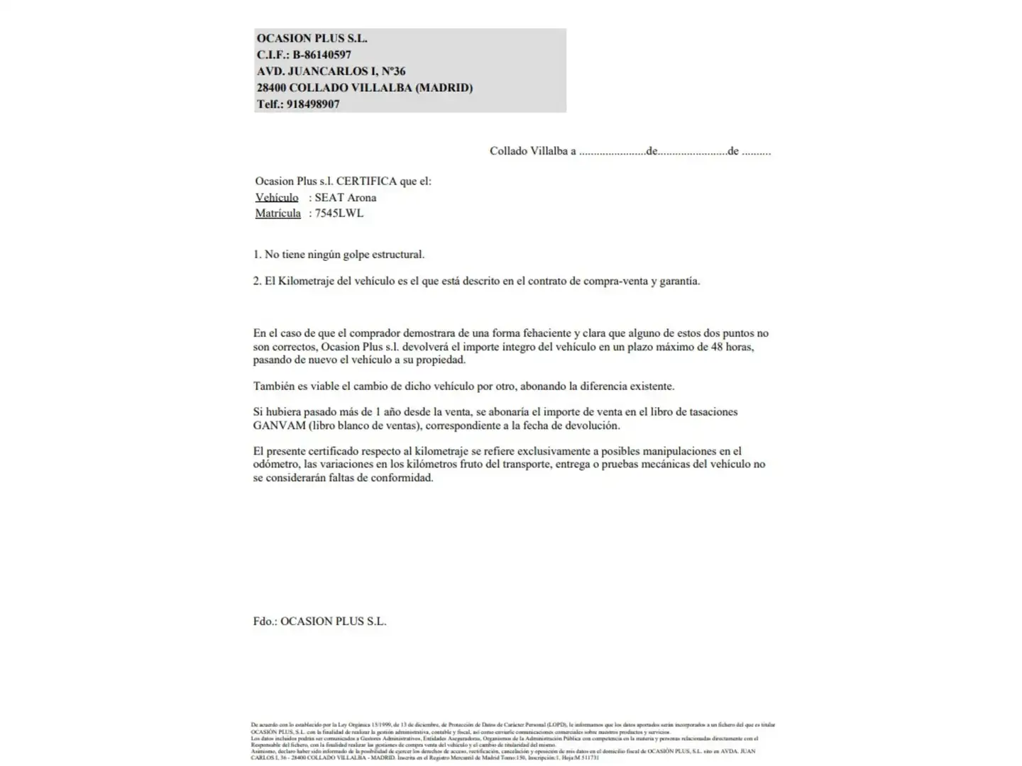 Certificado