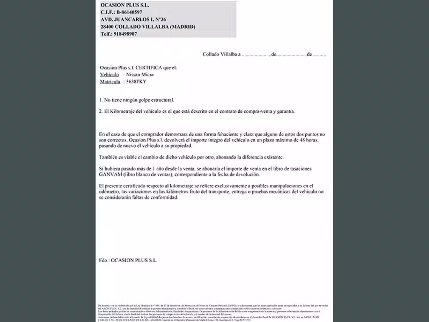 Certificado