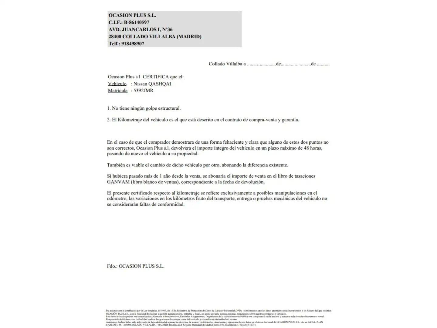 Certificado