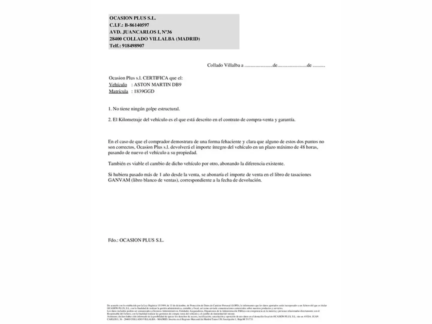 Certificado