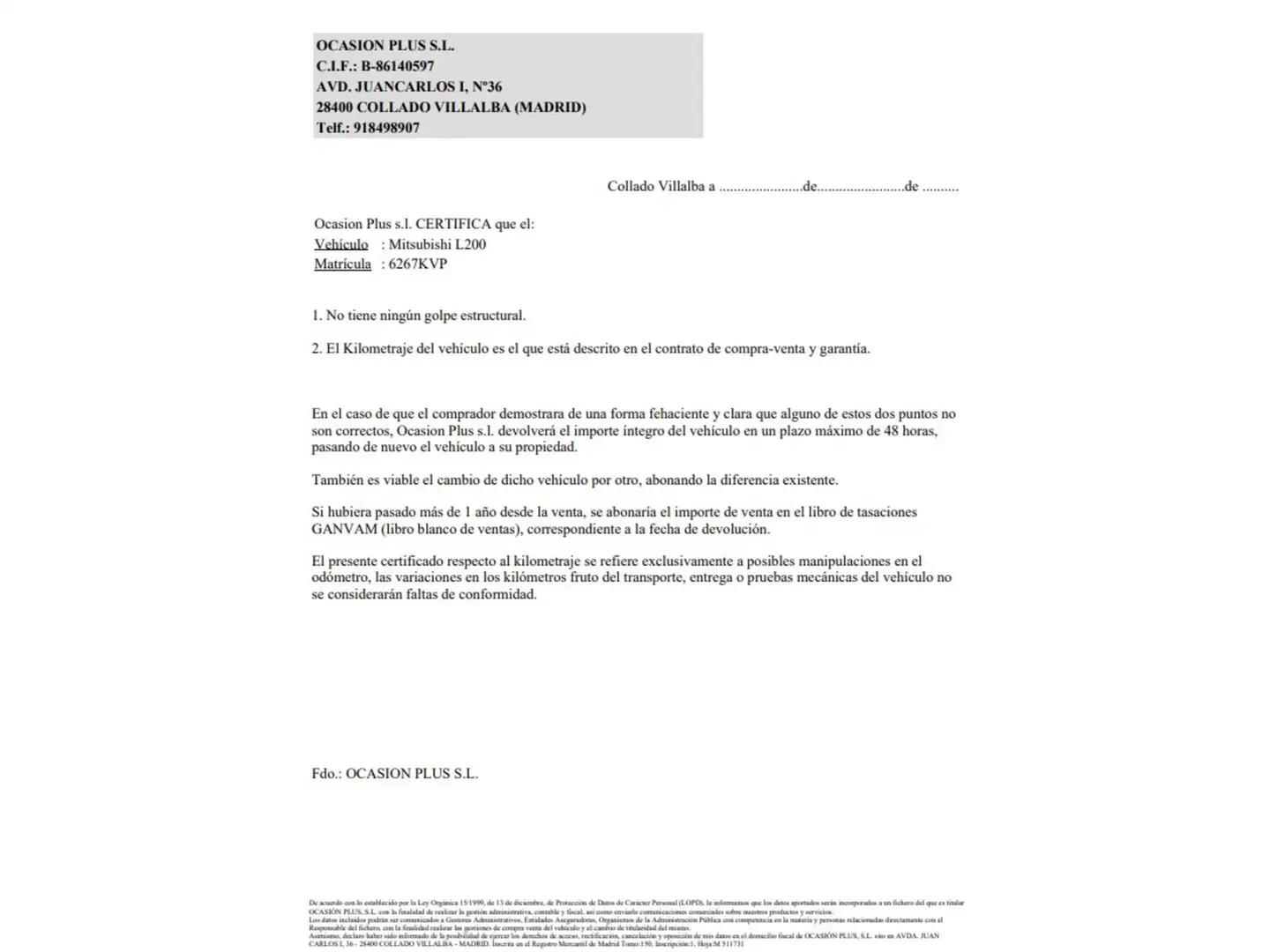 Certificado