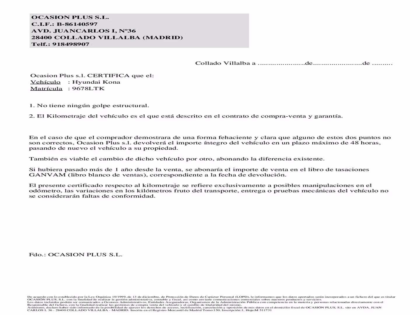 Certificado