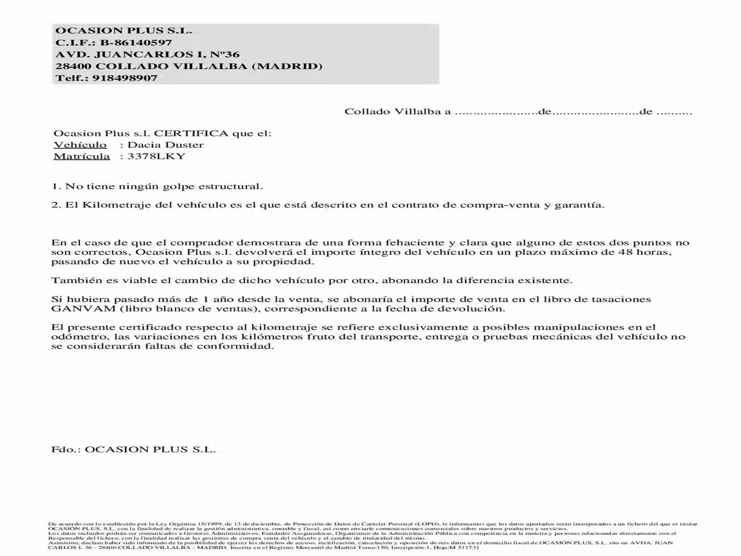 Certificado
