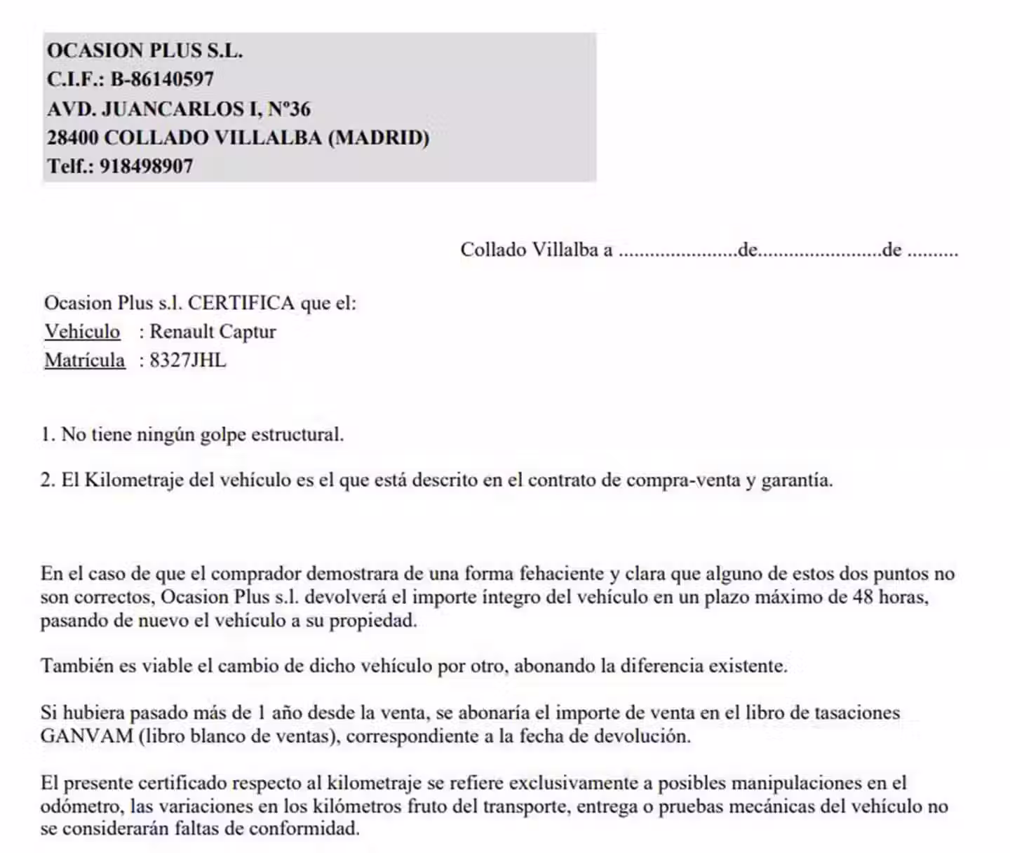Certificado