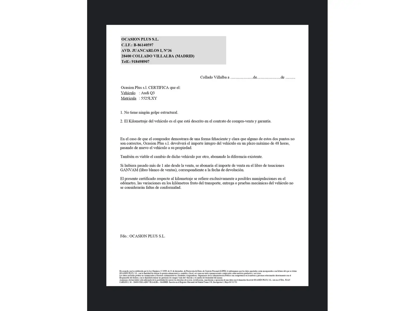 Certificado