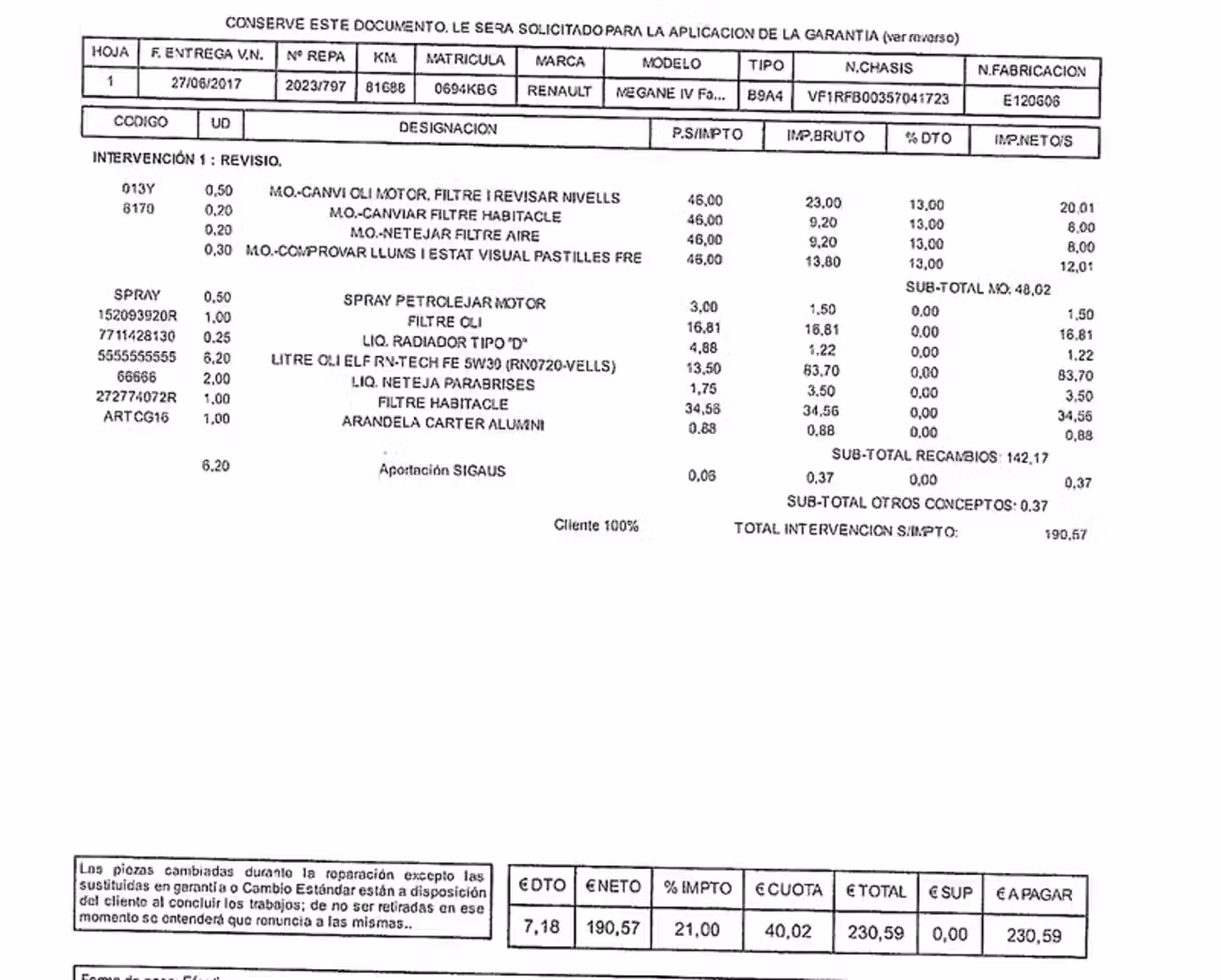 Mantenimiento