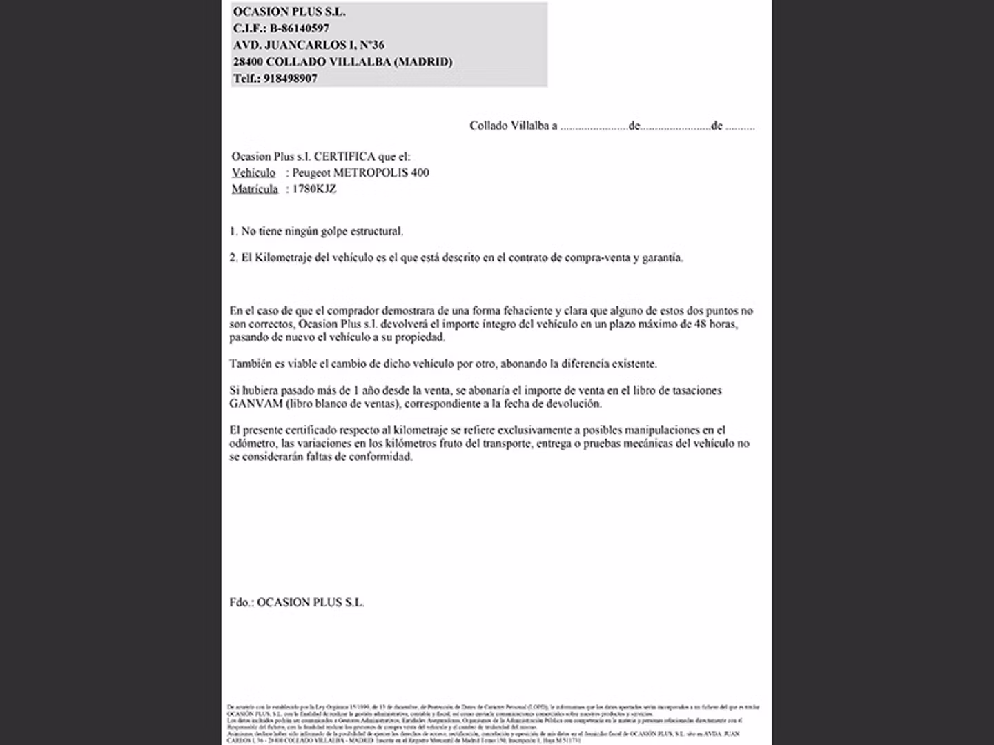 Certificado