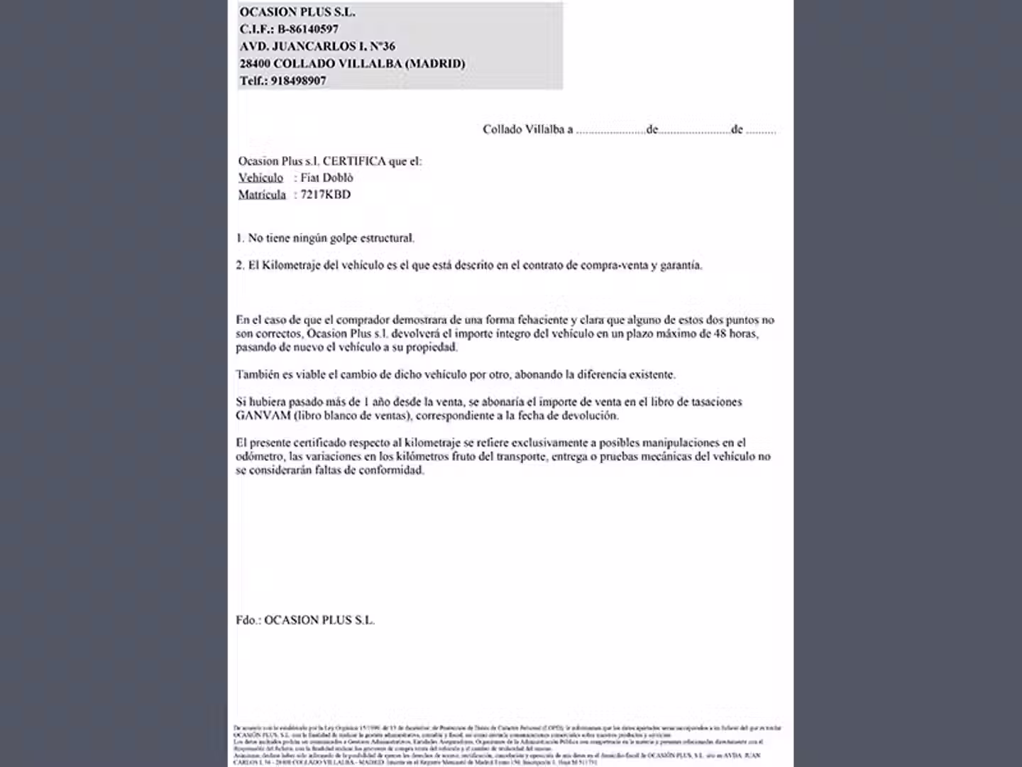 Certificado