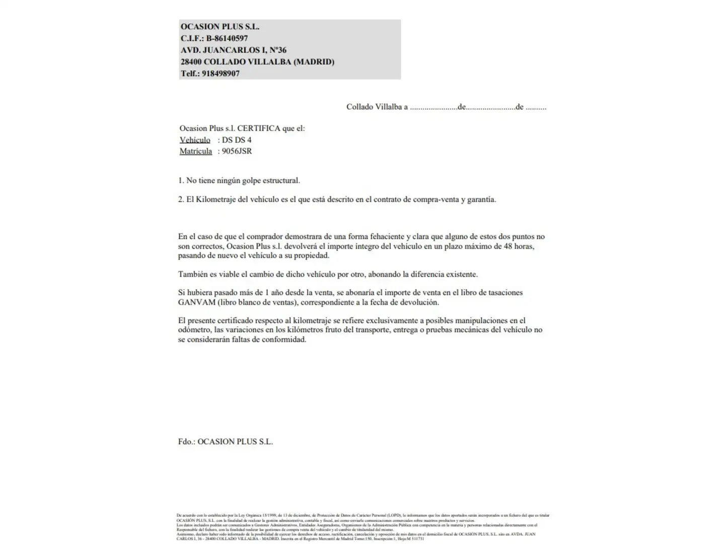 Certificado