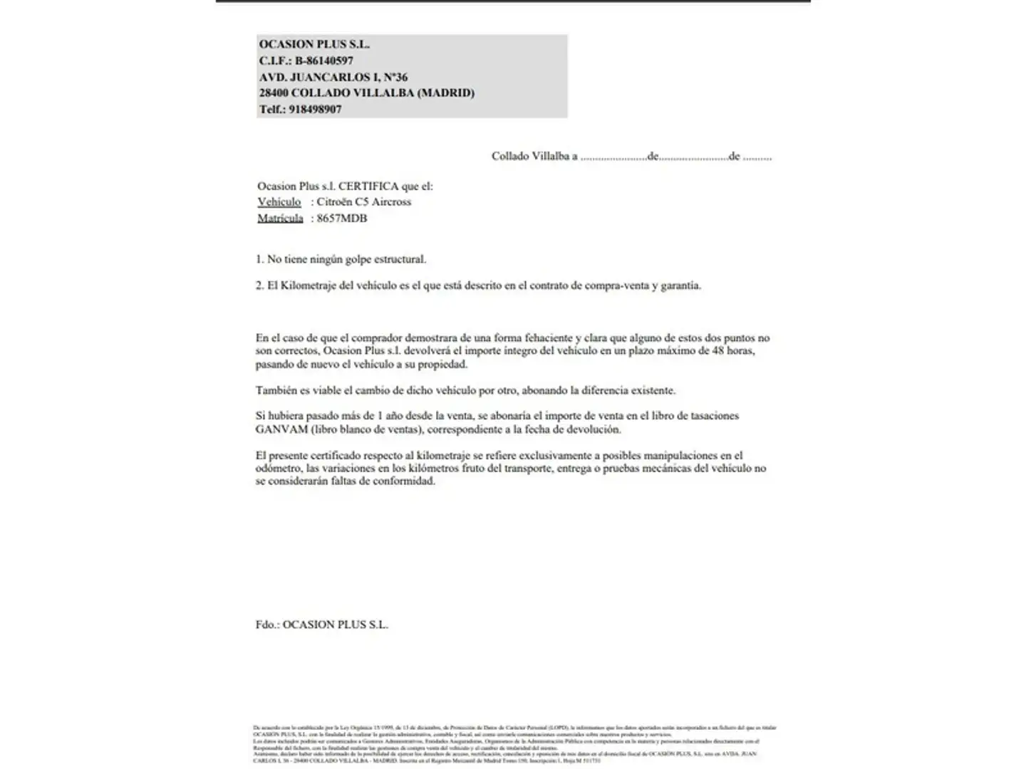 Certificado