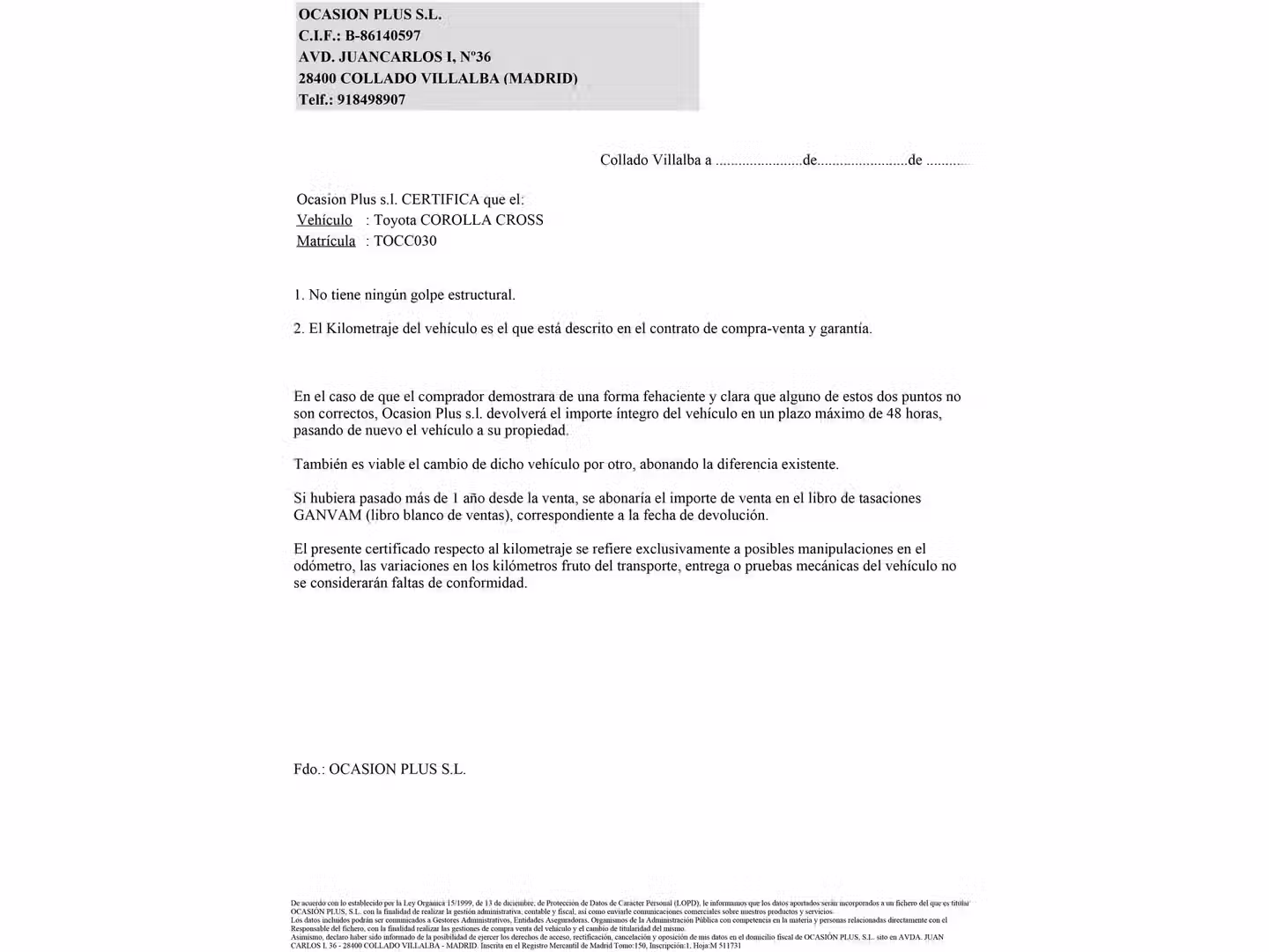 Certificado