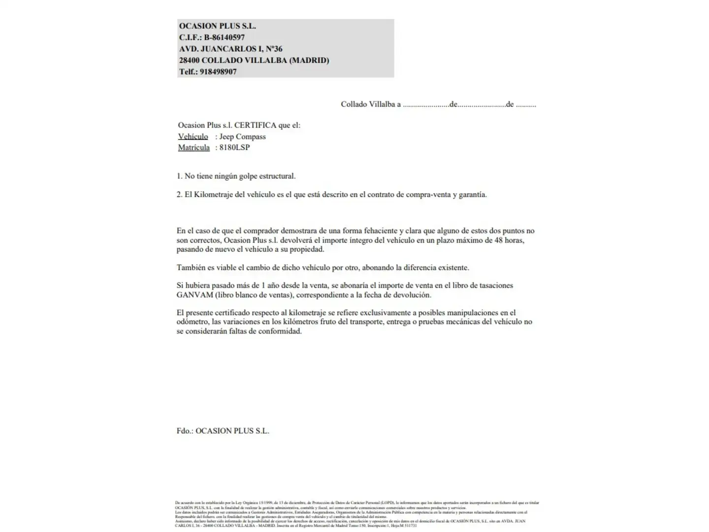 Certificado