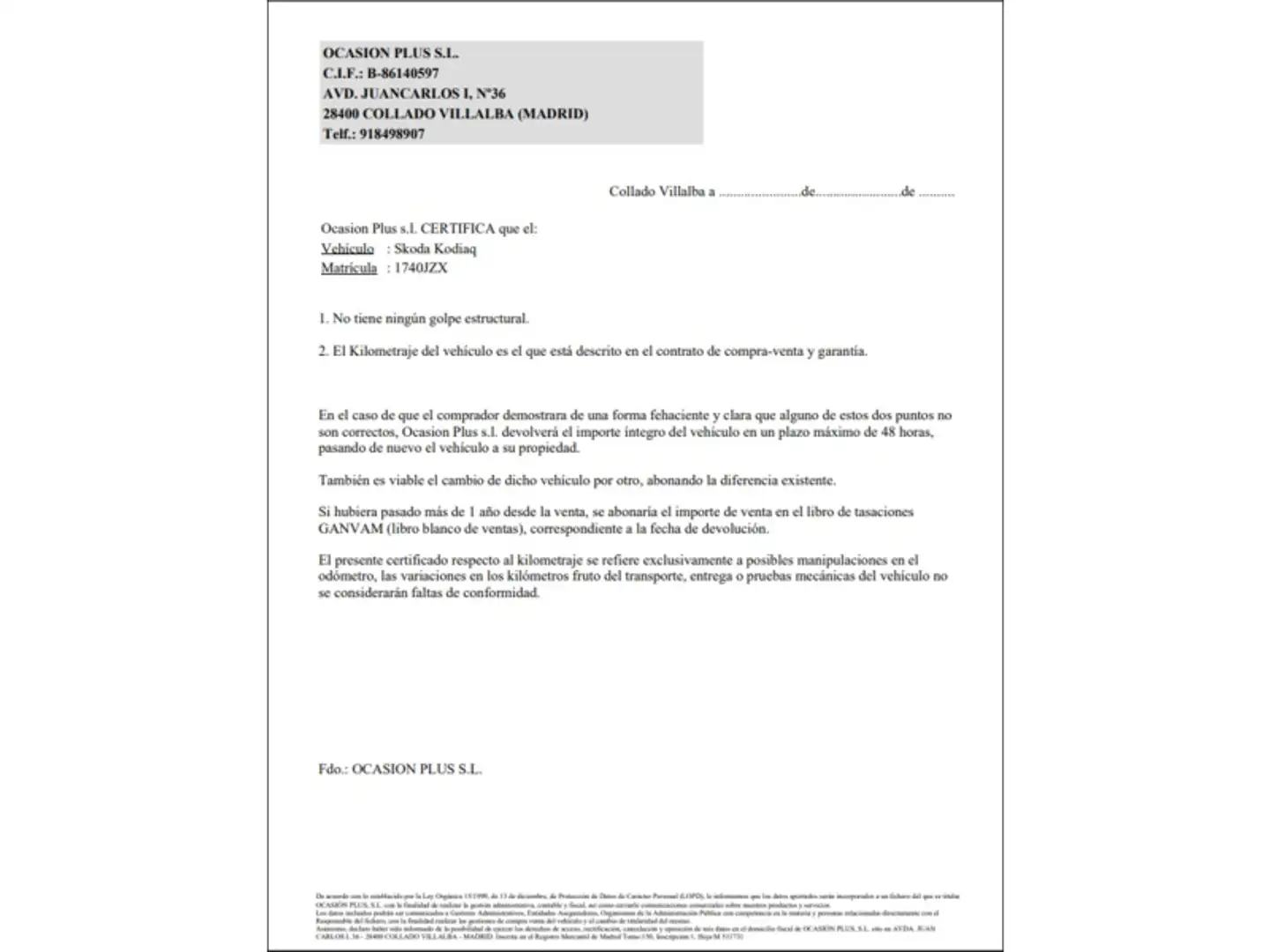 Certificado