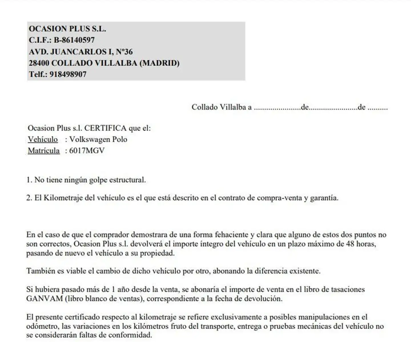 Certificado
