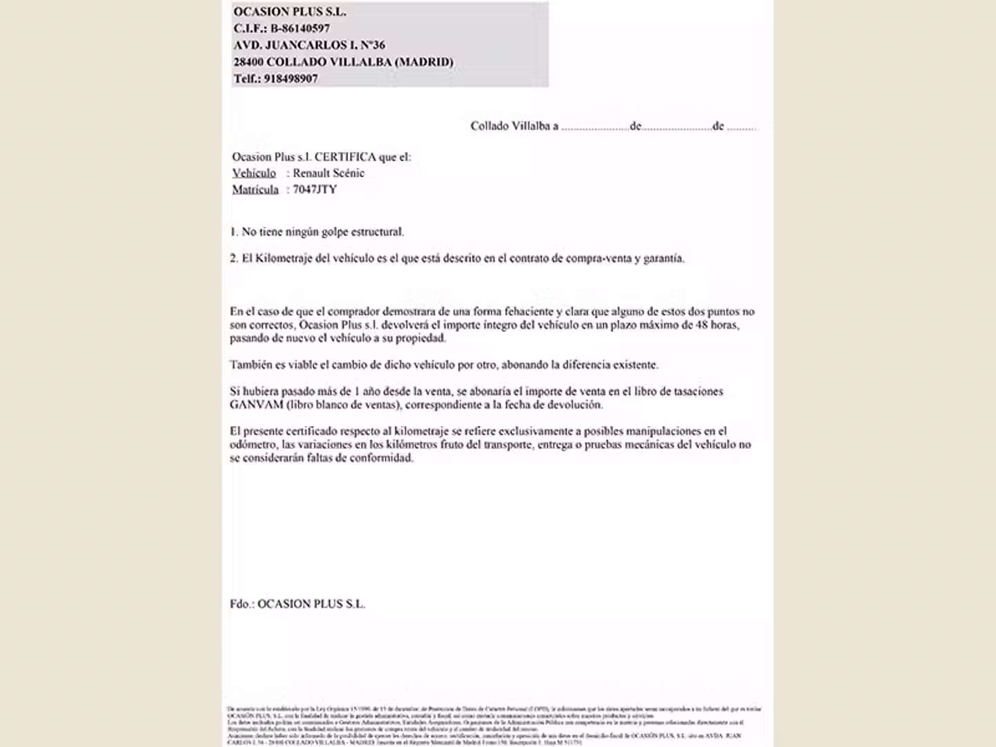 Certificado