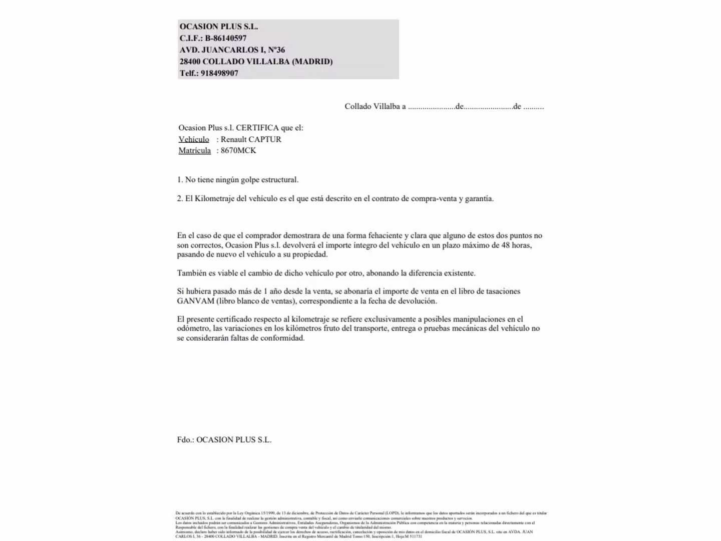 Certificado