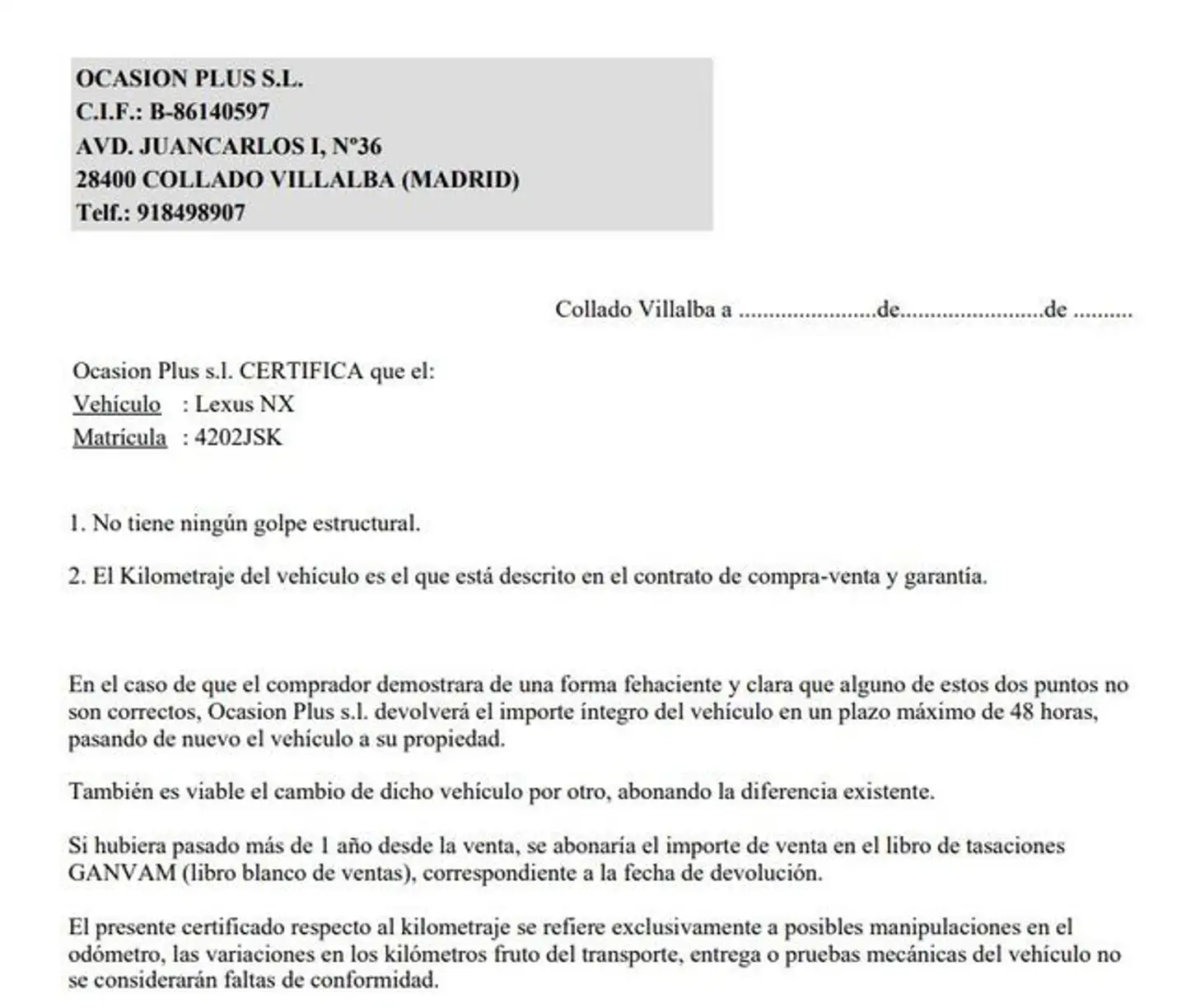 Certificado