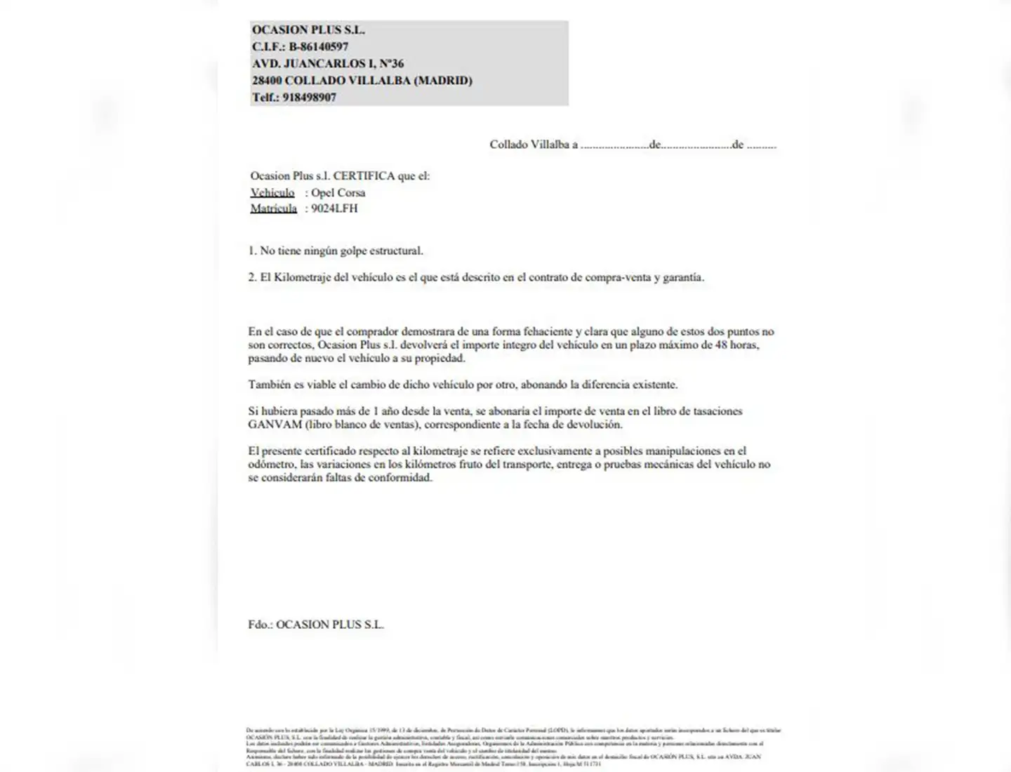 Certificado