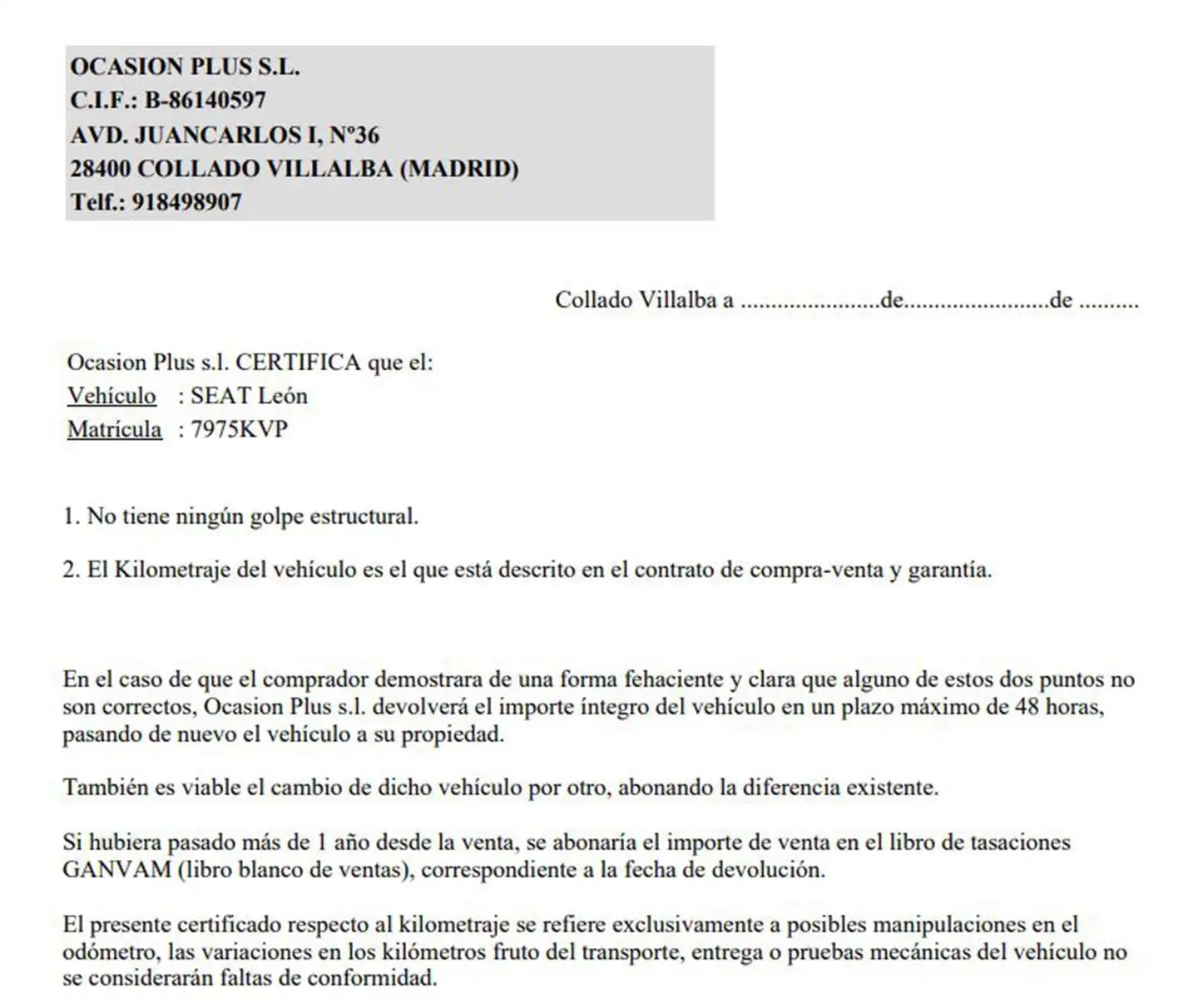 Certificado
