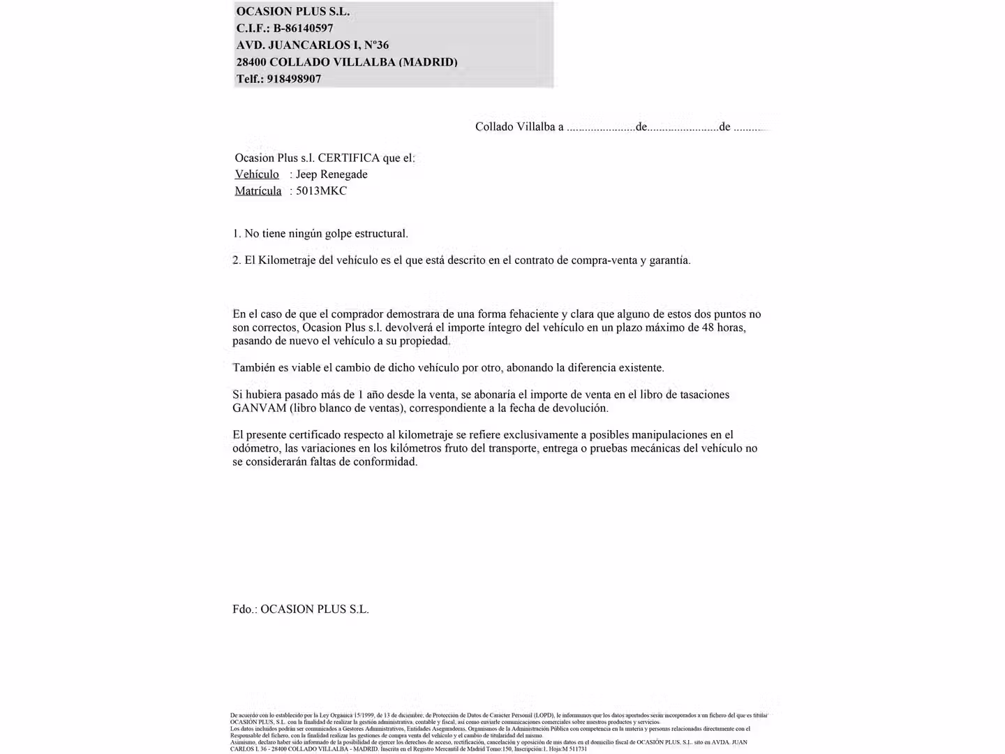 Certificado