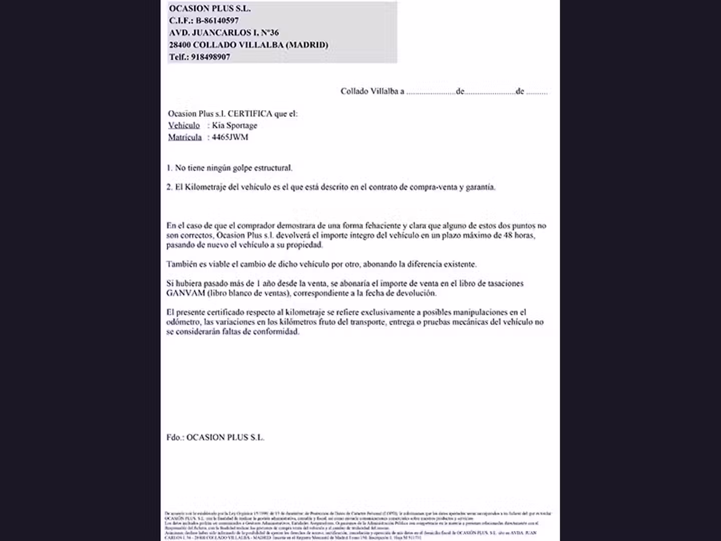 Certificado