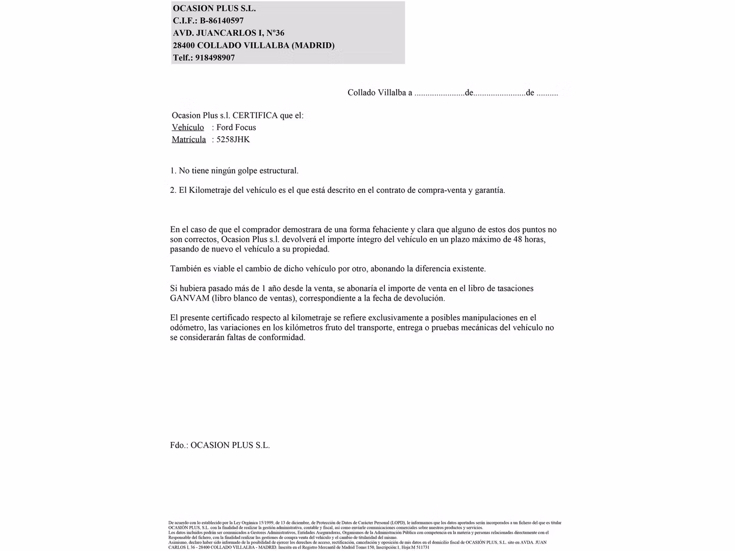 Certificado