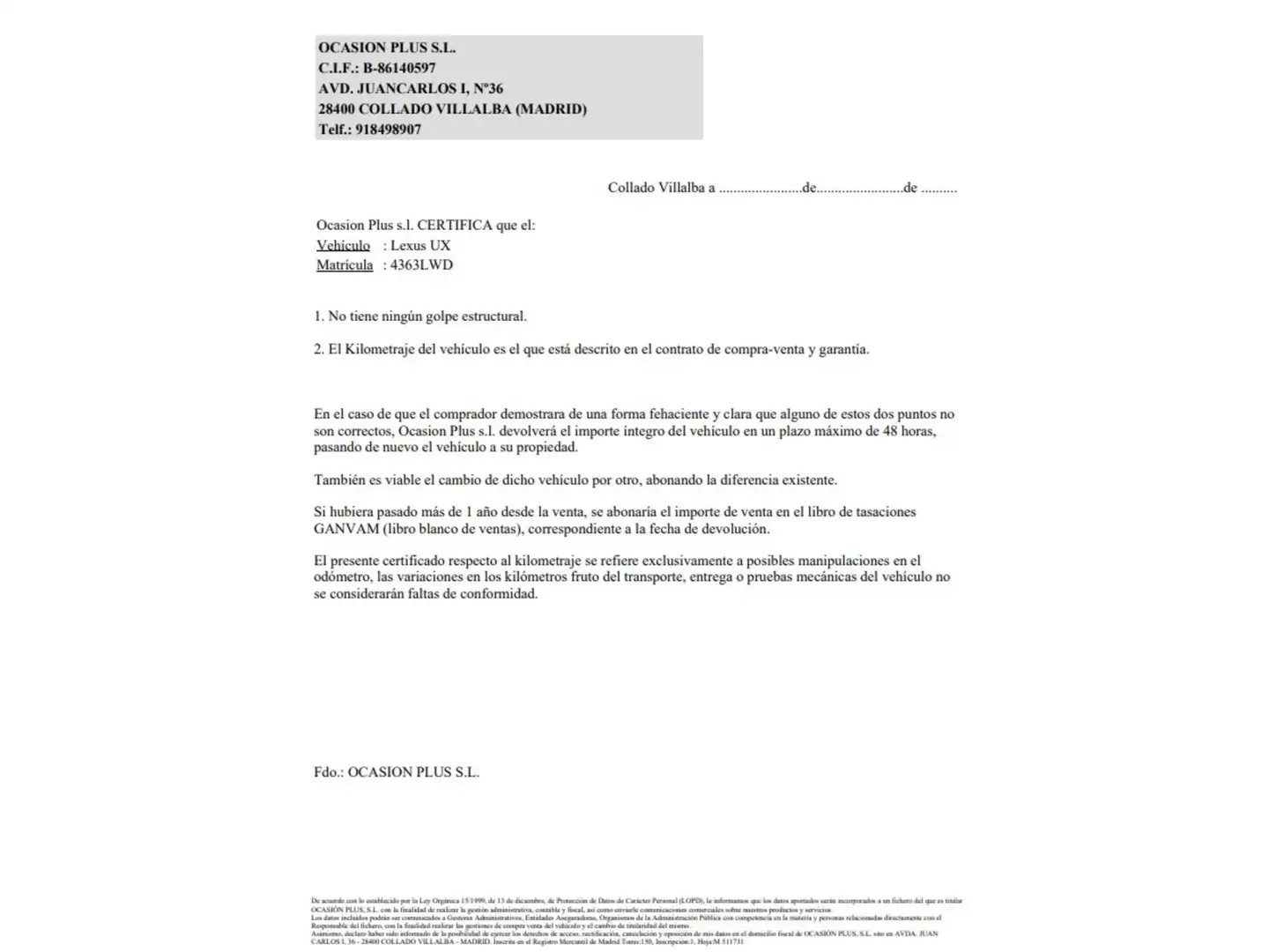 Certificado