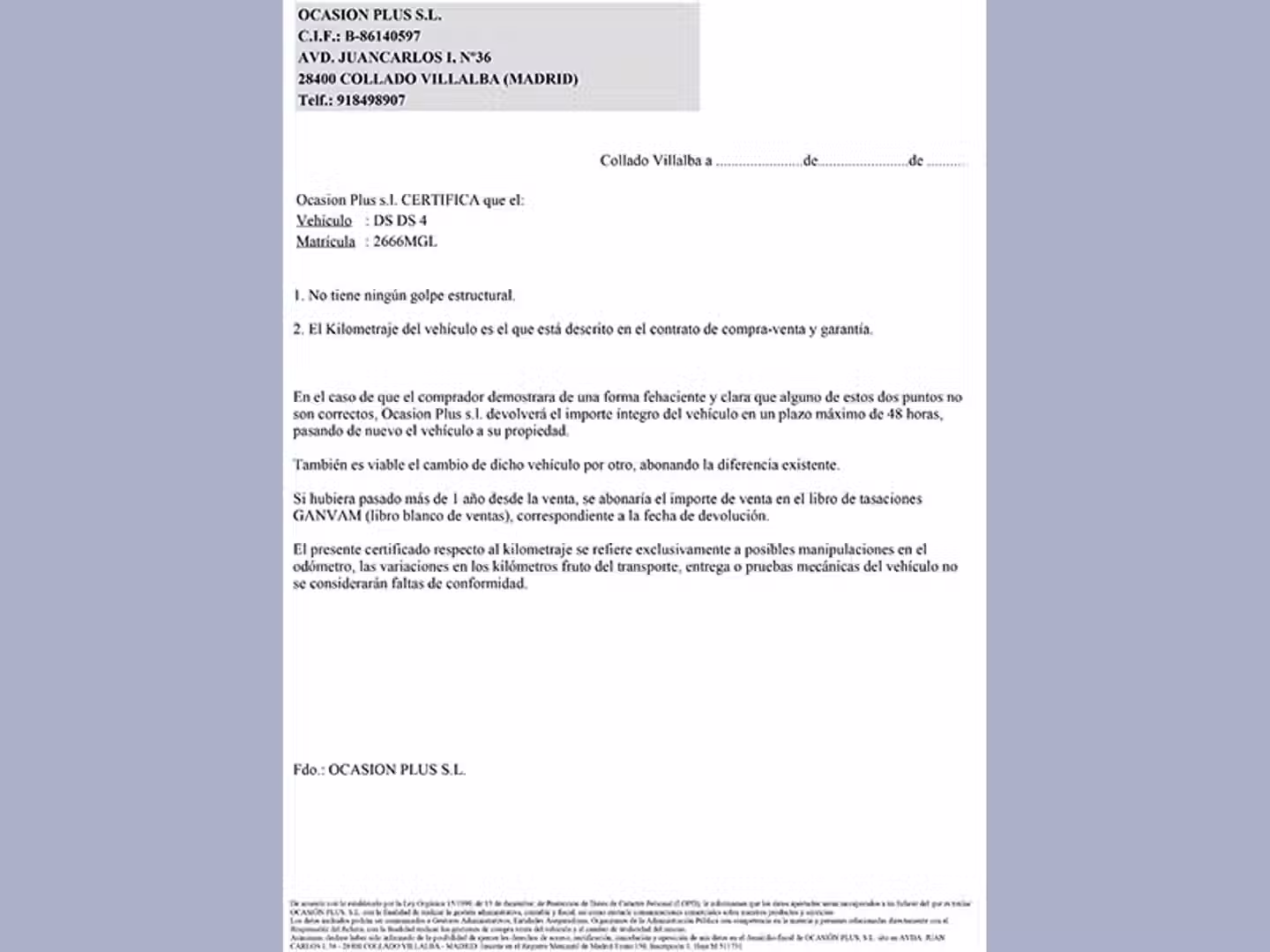 Certificado