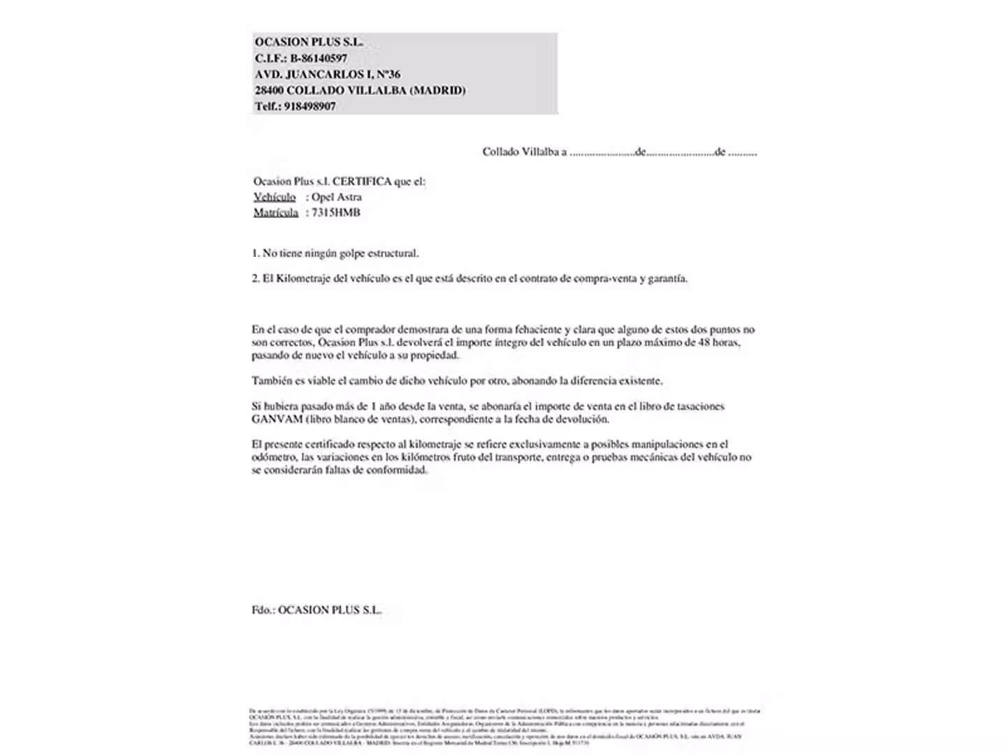 Certificado